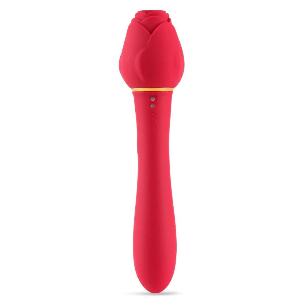 Rose End Dildo Clitoral Suction Vibrator Stick Wand Sex Toy