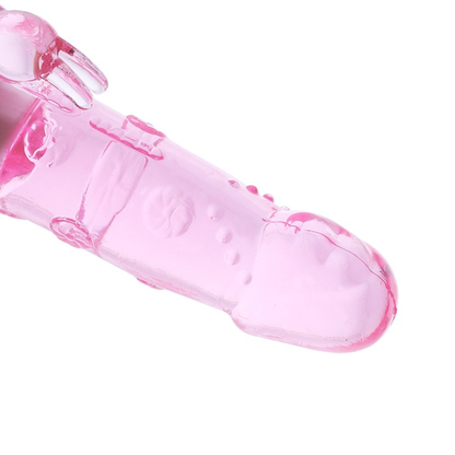 Rabbit Style Dildo with Clit Stimulation Ears - 3XLR Dildo Attachment