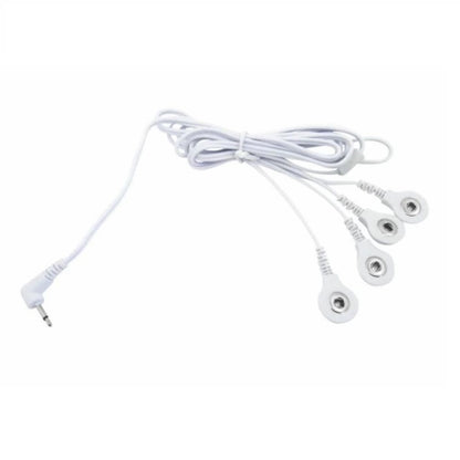 E-Stim Electro Stimulation 4 Button Press Snap Stud Cable for EStim Electric Shock Sex