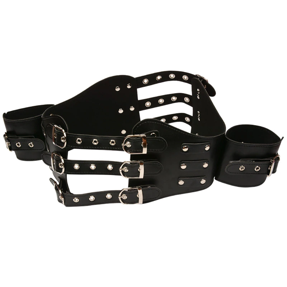 Bondage Arm and Thigh Restraint Set with Buckles