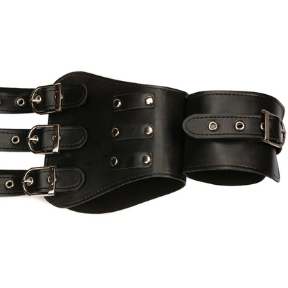 Bondage Arm and Thigh Restraint Set with Buckles