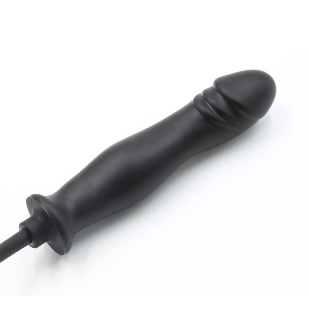 Black Inflatable Butt Anal Dildo Plug