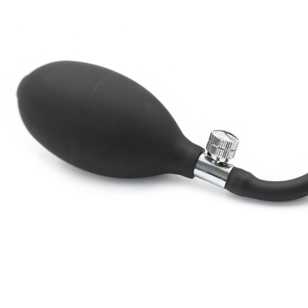 Black Inflatable Butt Anal Dildo Plug