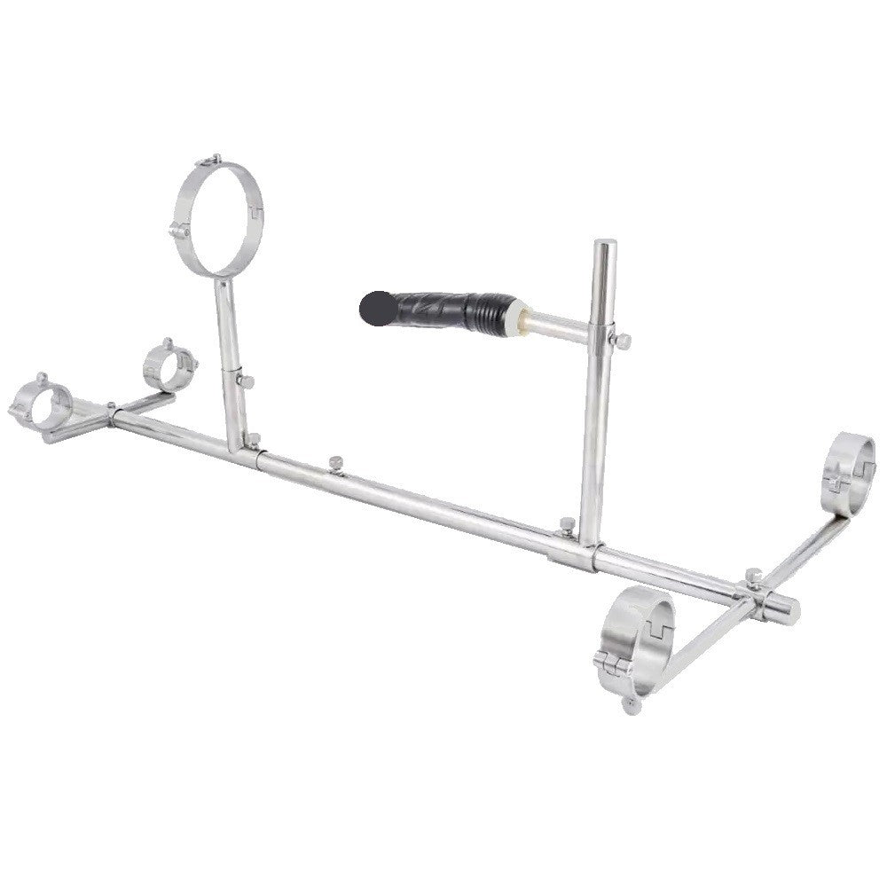 Stainless Steel Bondage Pillory Restraint Cuffs Frame Stocks and Dildo