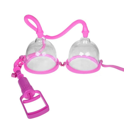 Twin Cup Breast Nipple Enlarger Enhancer Sucker Vacuum Pump Bra