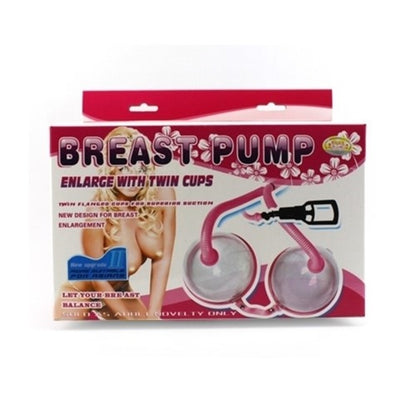 Twin Cup Breast Nipple Enlarger Enhancer Sucker Vacuum Pump Bra