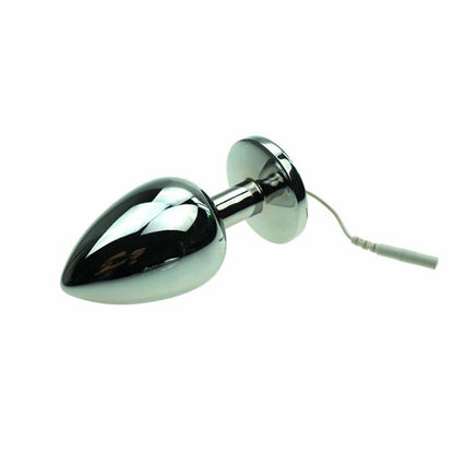 E-Stim Chrome Princess Butt Plug Electro Stimulation Anal Sex Toy