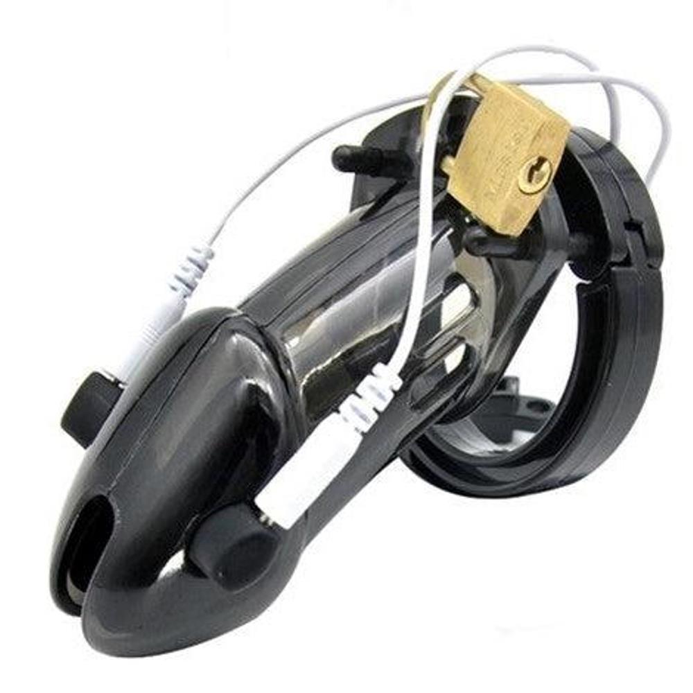 E-Stim Electro Stimulation Cock Cage CB6000 Chastity Device with 2 Pin Cable For Estim Electric Shock