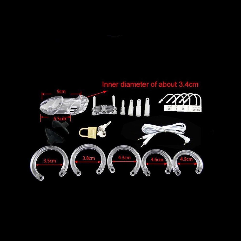 E-Stim Electro Stimulation Cock Cage CB6000 Chastity Device with 2 Pin Cable For Estim Electric Shock