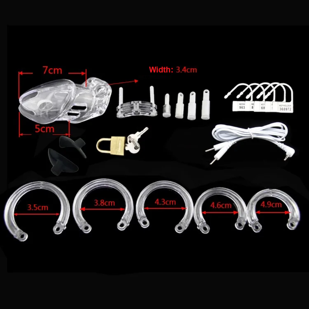 EStim Electro Stimulation Cock Cage CB6000s Chastity Device 2 Pin Wire