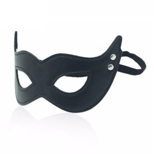 Vegan Leather Catwoman Masquerade Face Mask for Hiding Face