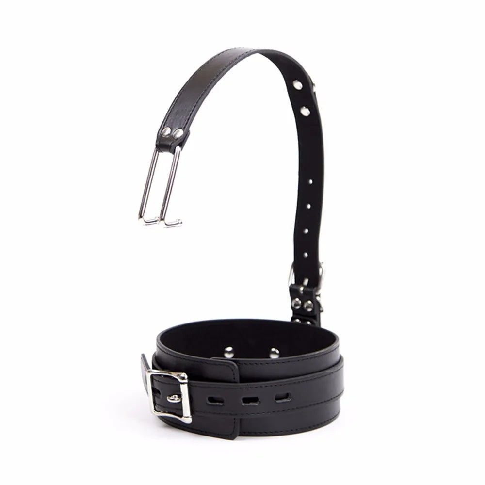 Fetish Slave Neck Collar with Nose Hook