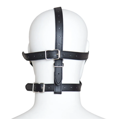 Head Harness Ball Gag With Blinder