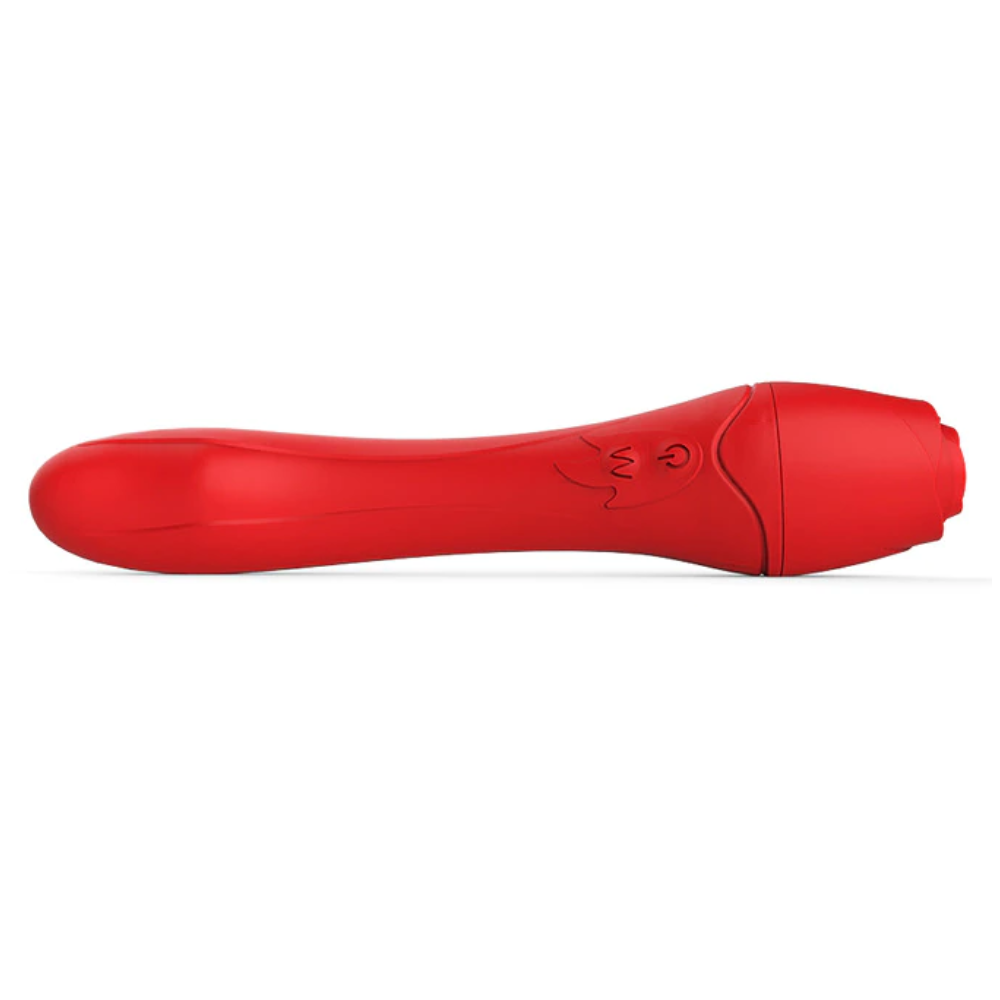 Rose End Dildo Heated Vibrator Stick Wand Sex Toy