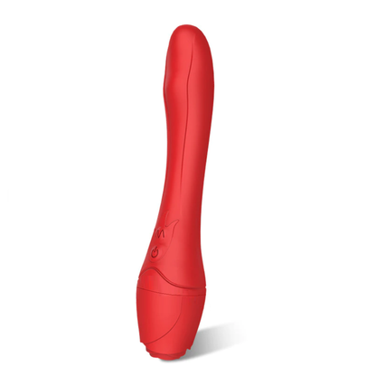 Rose End Dildo Heated Vibrator Stick Wand Sex Toy