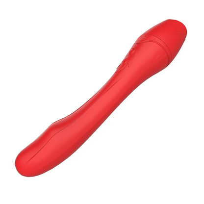 Rose End Dildo Heated Vibrator Stick Wand Sex Toy