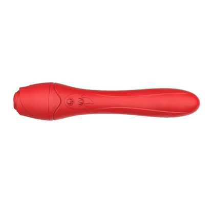 Rose End Dildo Heated Vibrator Stick Wand Sex Toy