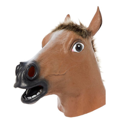 Pony Play Latex Horse Hood Mask with Mane