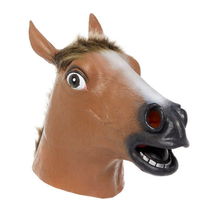 Pony Play Latex Horse Hood Mask with Mane