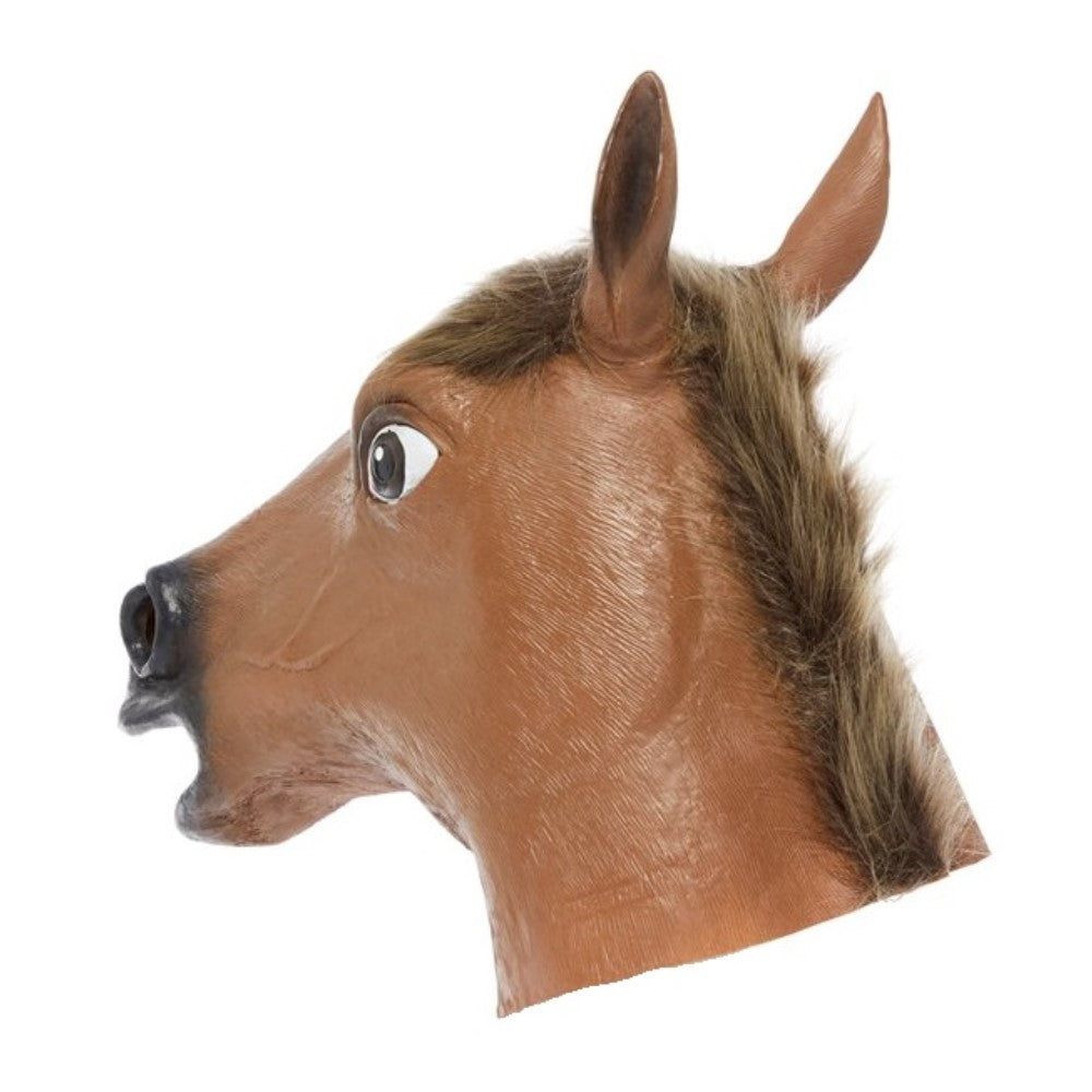 Pony Play Latex Horse Hood Mask with Mane