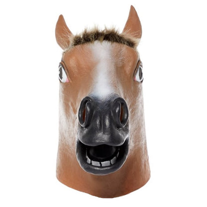 Pony Play Latex Horse Hood Mask with Mane