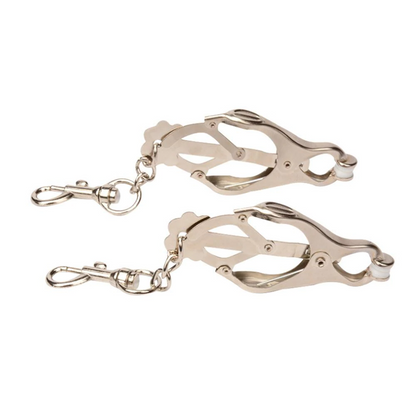 Japanese Butterfly Nipple Clamps with Hook Clips