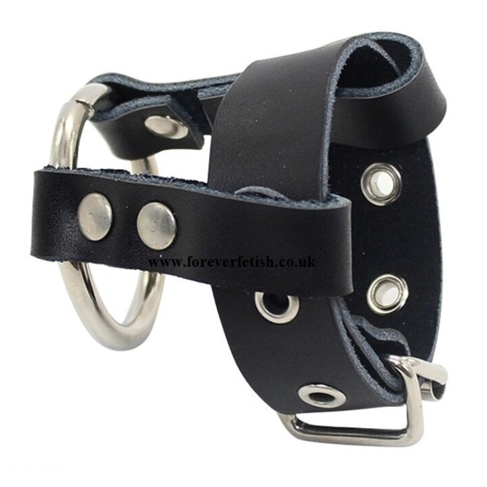 Leather Chastity Device Cock Ejaculation Delay Ring