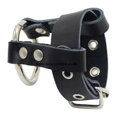 Vegan Leather Cock and Ball Ring Strap Harness