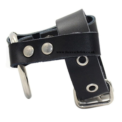 Vegan Leather Cock and Ball Ring Strap Harness