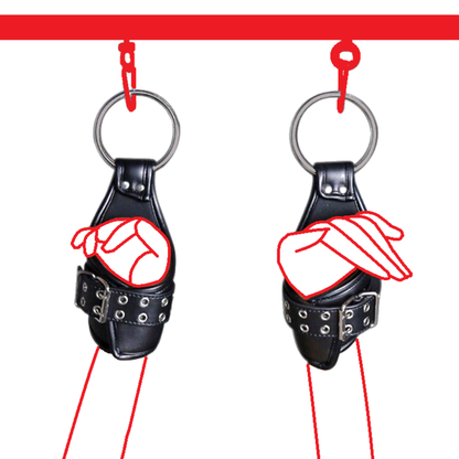 Bondage Ankle Wrist Suspension Restraint Cuffs