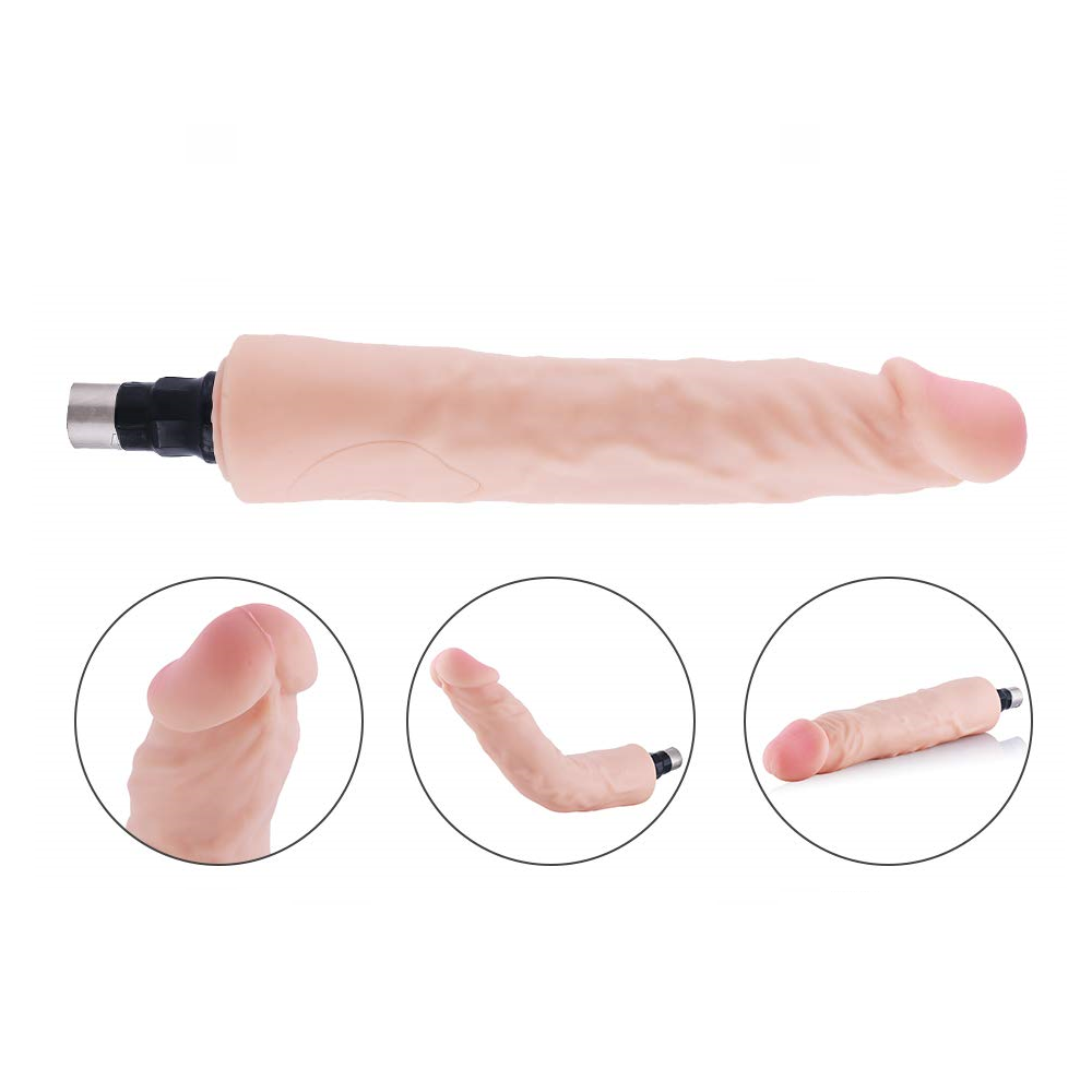 Medium Size Big White Cock BWC Style 2 - 3XLR Dildo Attachment