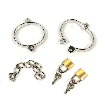 Stainless Steel Anklecuffs Ankle Cuff Leg Foot Shackles Bondage Restraint