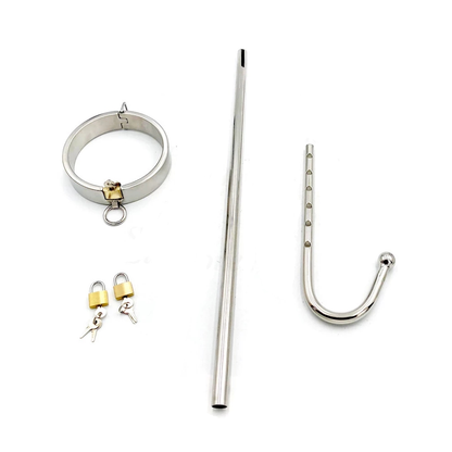 Stainless Steel Locking Neck Collar and Anal Hook