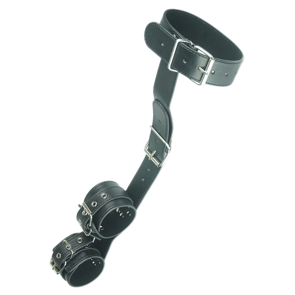 Bondage Wrist / Forearm to Neck Collar Bondage Restraint