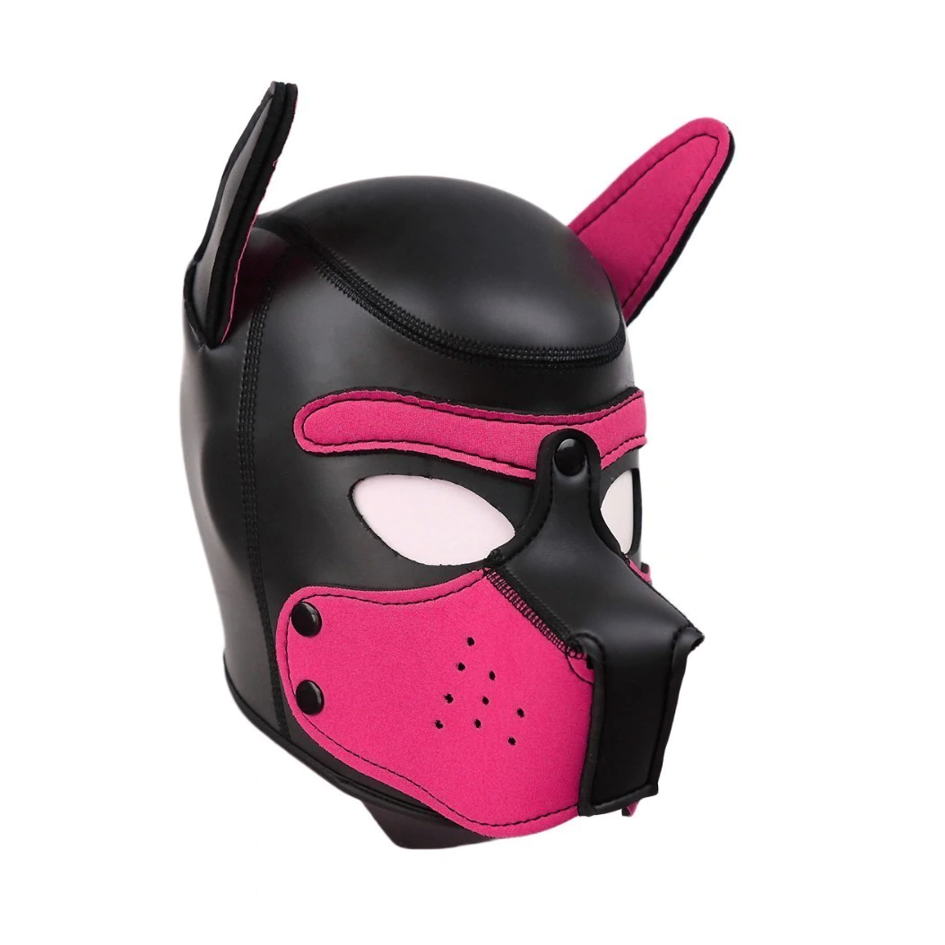 Neoprene Pup Hood Dog Gimp Mask Puppy Play Doggy