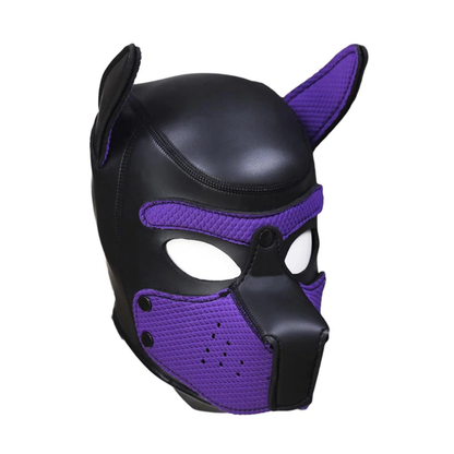 Neoprene Pup Hood Dog Gimp Mask Puppy Play Doggy