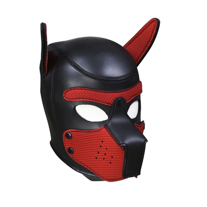 Neoprene Pup Hood Dog Gimp Mask Puppy Play Doggy