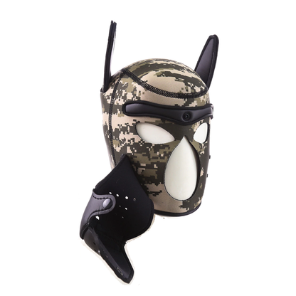 Neoprene Pup Hood Dog Gimp Mask Puppy Play Doggy Coloured