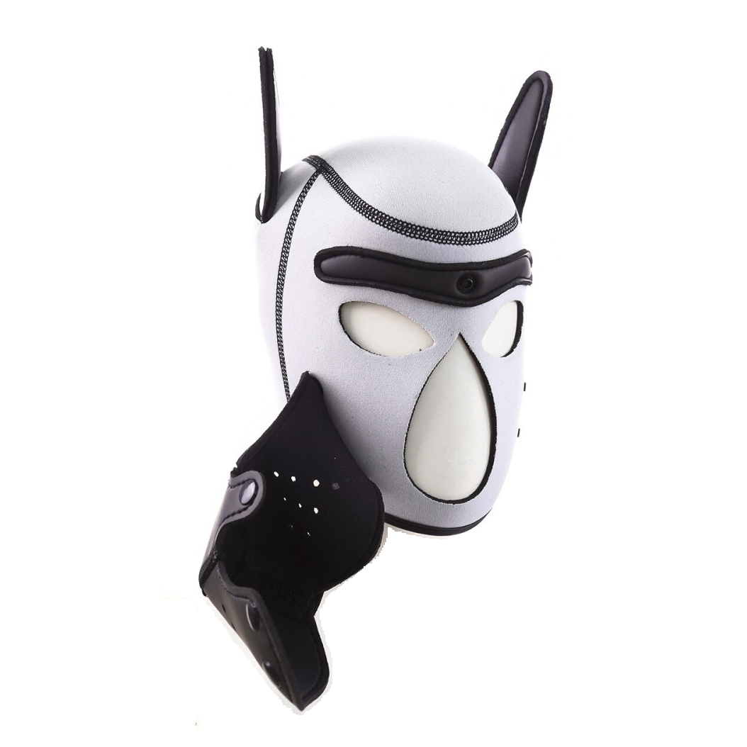 Neoprene Pup Hood Dog Gimp Mask Puppy Play Doggy Coloured