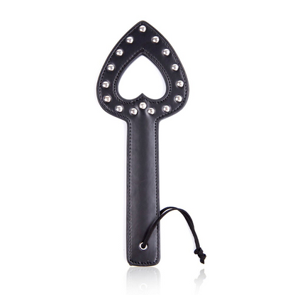 Black Spades Studded Spanking Paddle