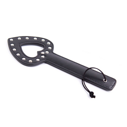 Black Spades Studded Spanking Paddle