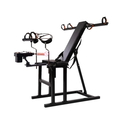 Bondage Restraint Sex Chair Pillory with Arm Bars - Fucking Machine