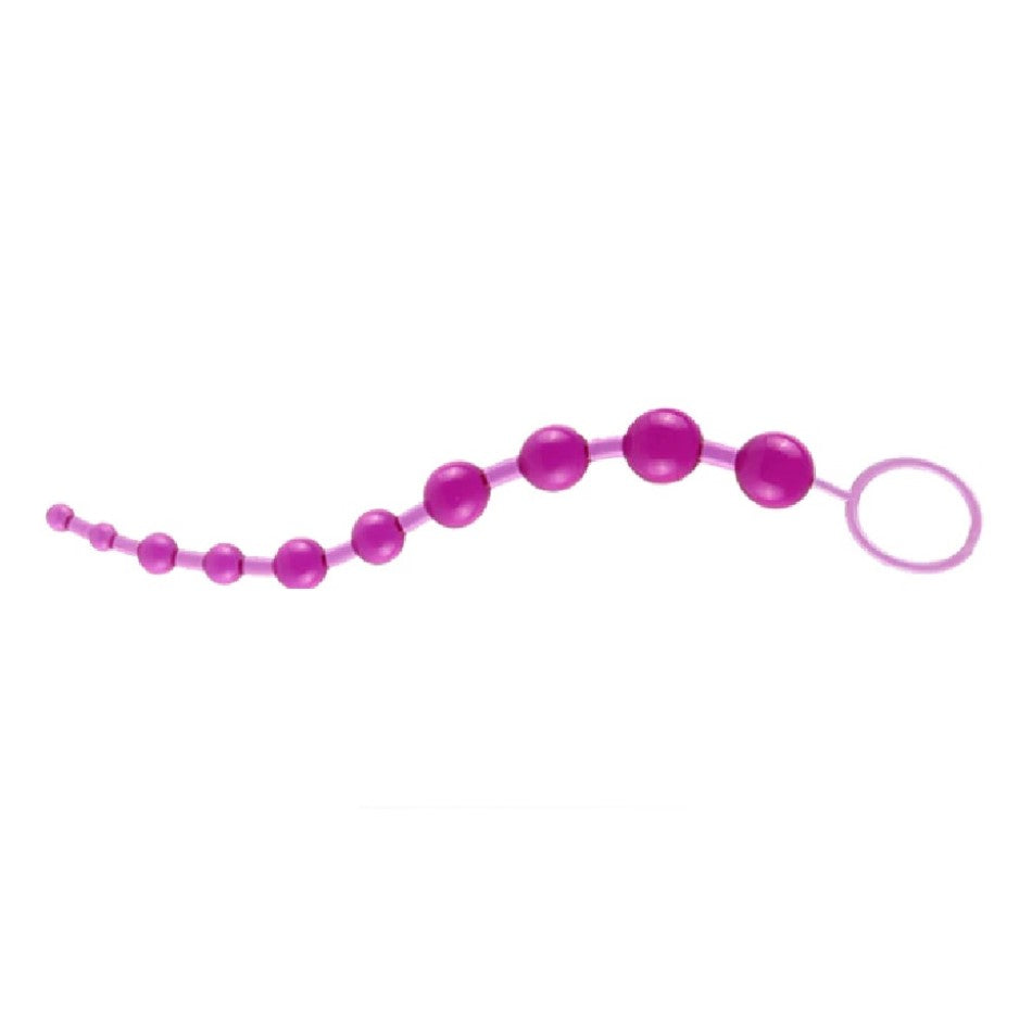 Anal Beads Thai Balls Bum Prostate Massage 30CM - Blue, Black or Pink