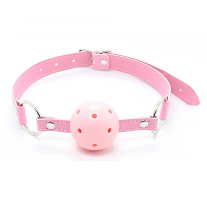 Basic Mouth Ball Gag for Beginners - Black, Red or Baby Pink