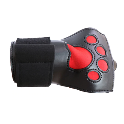 Pup Red Paws Dog Gimp Gloves Mitts Puppy Play Hand Bondage