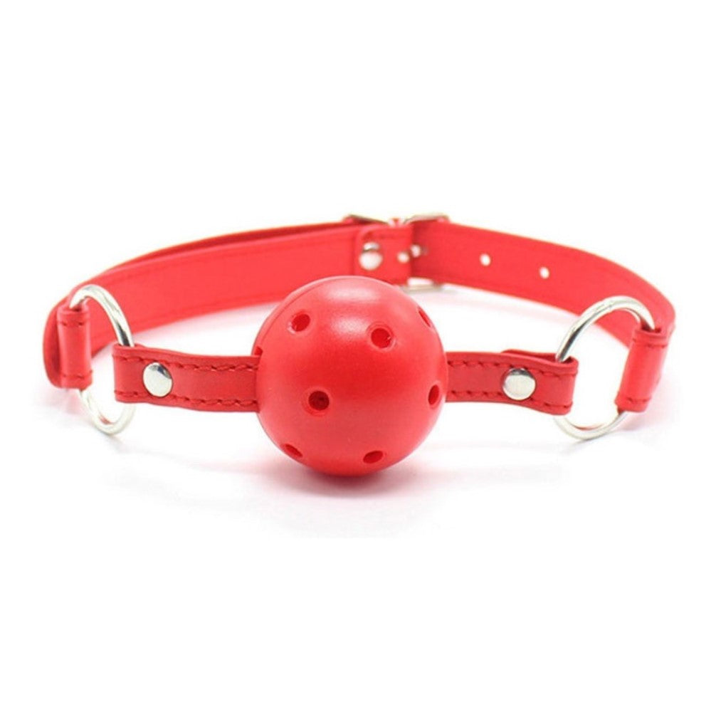 Basic Mouth Ball Gag for Beginners - Black, Red or Baby Pink