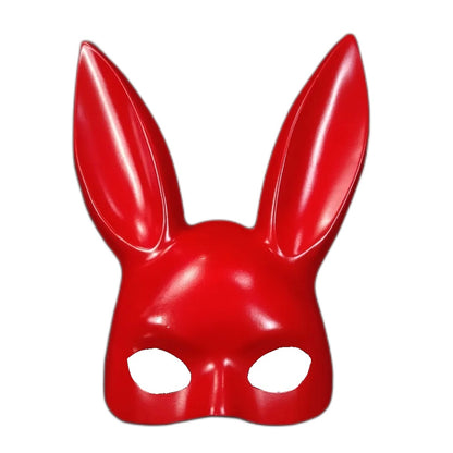 Easter Bunny Rabbit Ears Face Mask Black Red Pink