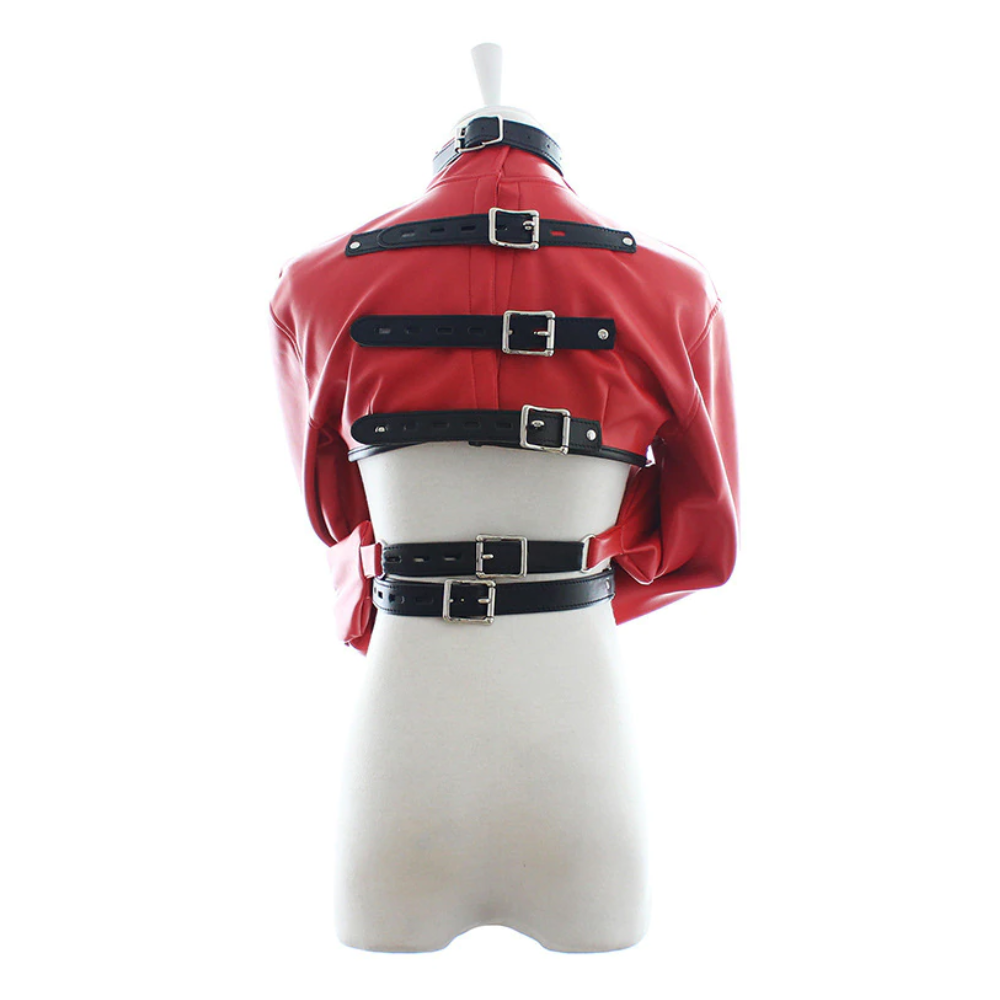 Red Unisex Strait / Straight Jacket Bondage Restraint