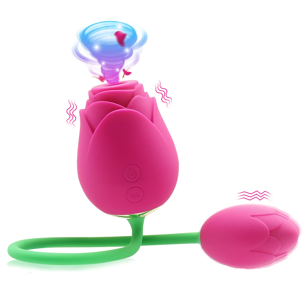 Rose Clitoral Suction Vibrator Vibrating Love Egg Sex Toy