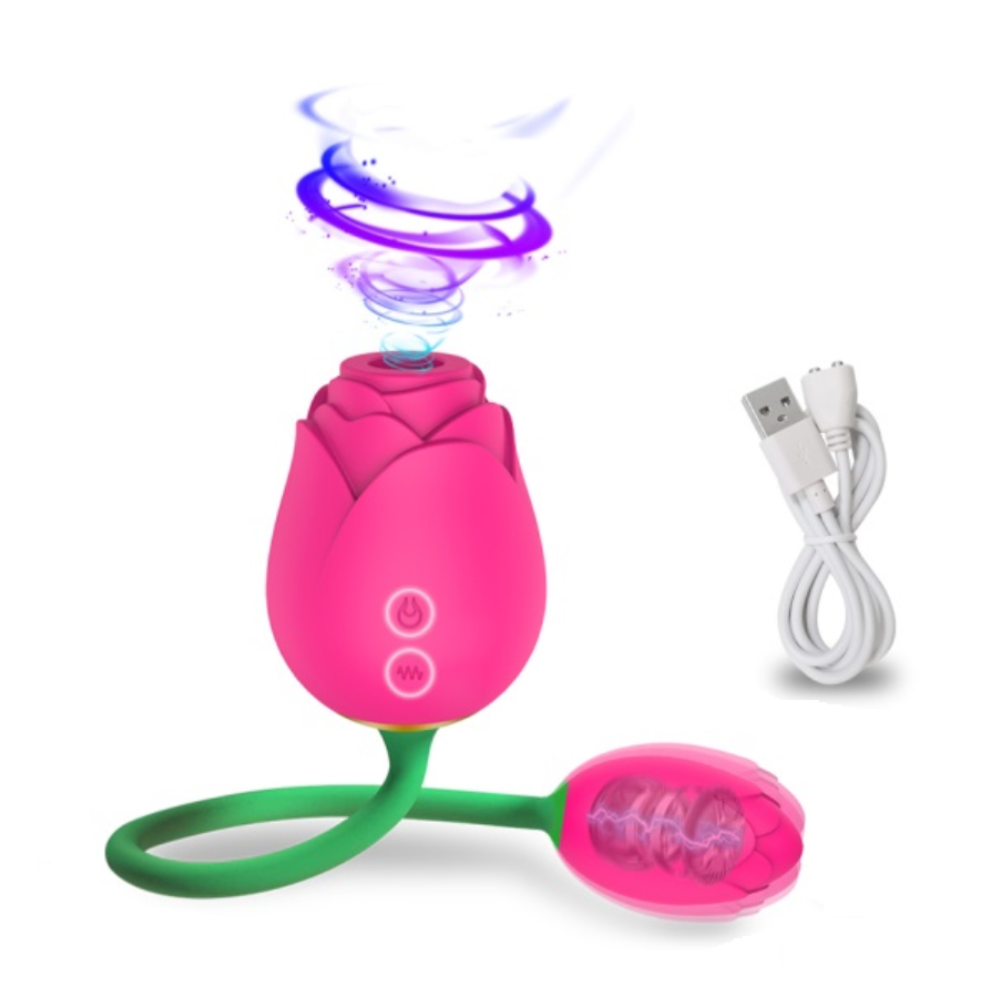 Rose Clitoral Suction Vibrator Vibrating Love Egg Sex Toy